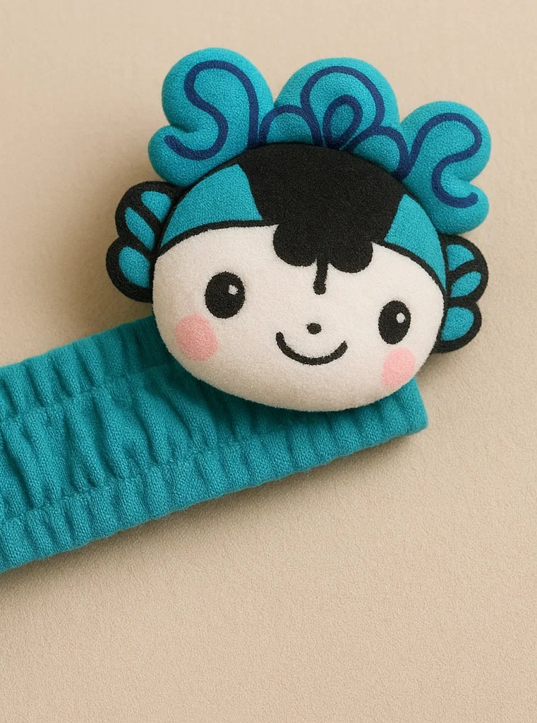 Beibei Baby Headband – Blue Beijing Olympic Mascot Plush Hairband